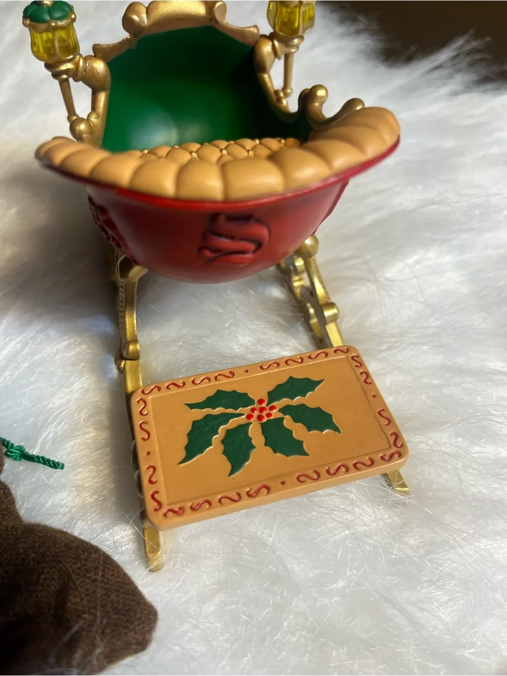 Hallmark Gold and Red Decorative Sleigh Ornament